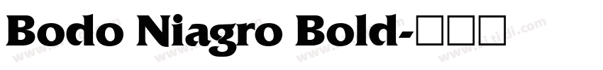 Bodo Niagro Bold字体转换